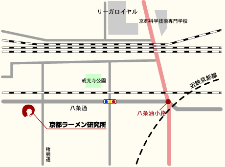 京都ラーメン研究所周辺地図